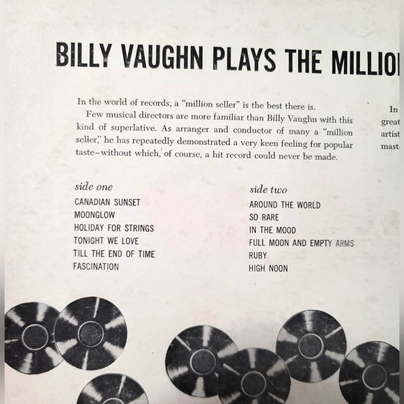 Billy Vaughn plays the Million Sellers DLP 3119 Dot Records 1958 - Picture 3 of 7